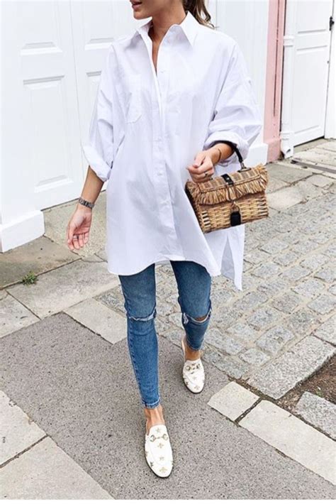 chemise oversize femme look